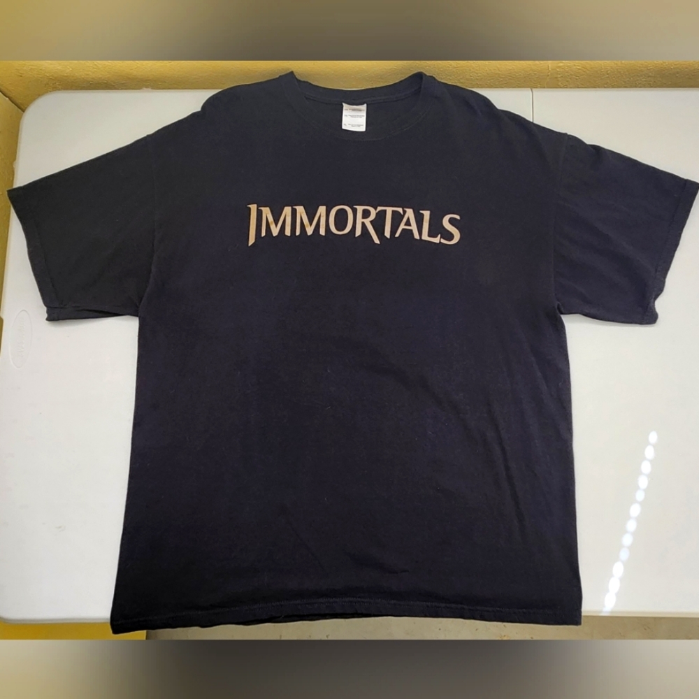 Immortals Movie 2011 The God's Need a Hero Black Extra Large XL Cotton T-shirt
